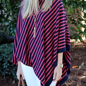 Lilly Pulitzer Poncho Pink/Navy